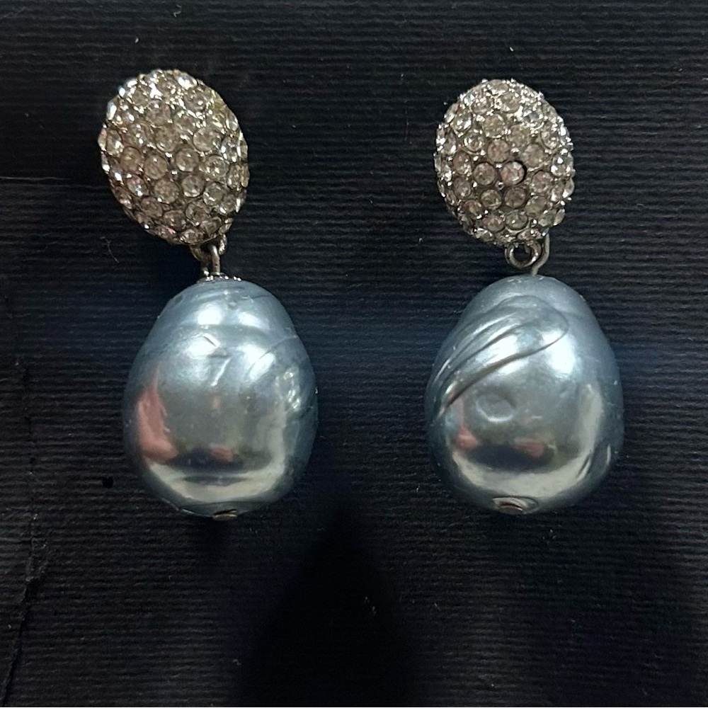 Elegant Silver Pearl Drop Earrings